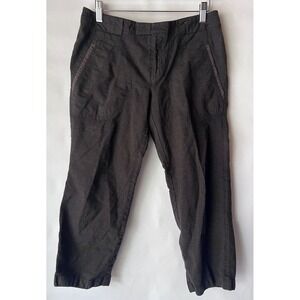 Nau Womens Size 8 Brown Wool Blend Cropped Cargo Pants‎ Casual Trousers